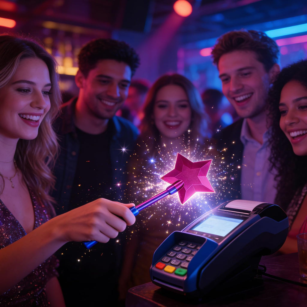 3D Printed Credit Card Wand Tap to Pay, Magic Fairy Pay Wand (Blue)
