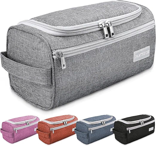 Hanging Travel Toiletry Bag for lady n Men, Dopp Kit - Gray